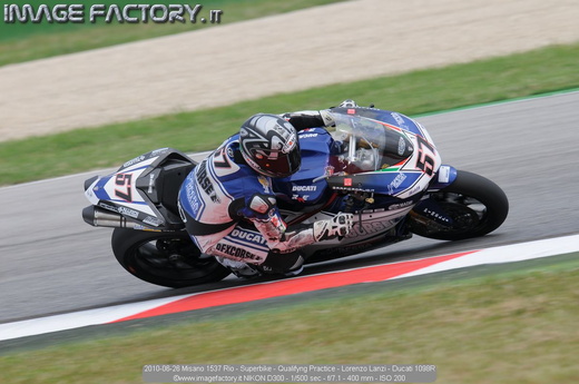 2010-06-26 Misano 1537 Rio - Superbike - Qualifyng Practice - Lorenzo Lanzi - Ducati 1098R